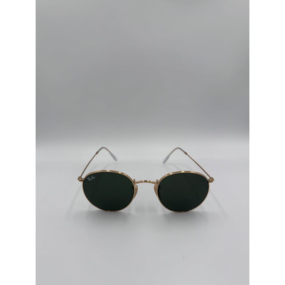 Ray-Ban RB3447 Round Metal Gold Frame Green G-15 Lens 50mm New - Picture 3 of 7